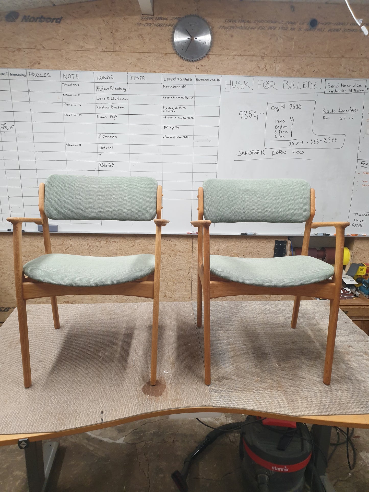 2 stk. Erik Buch stole OD49